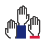 raised hands icon