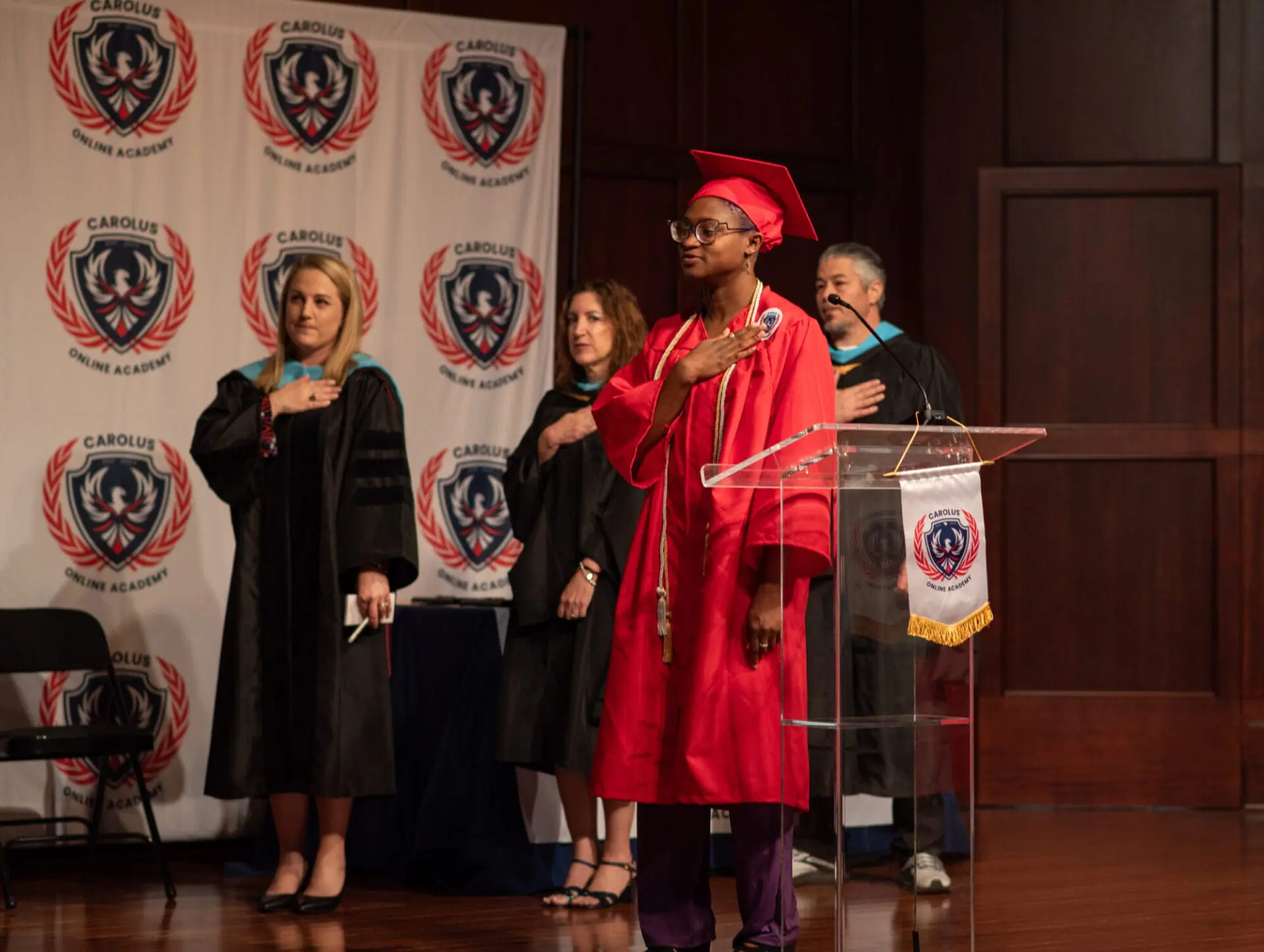 Student at his graduation