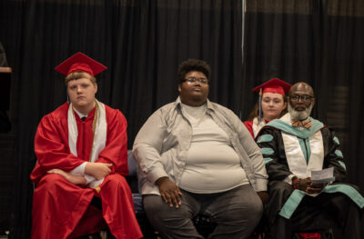 students at the graduation auditorium