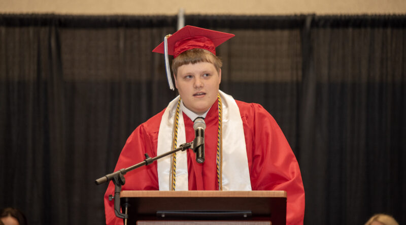 speaker student at the graduation