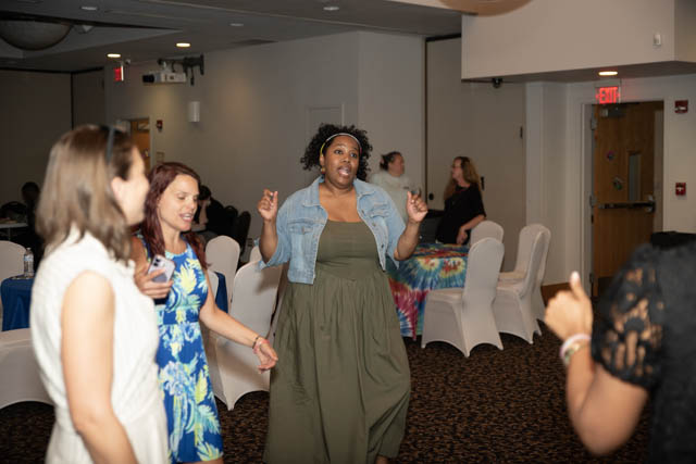 girl dancing at the prom