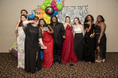 happy students smiling at the prom