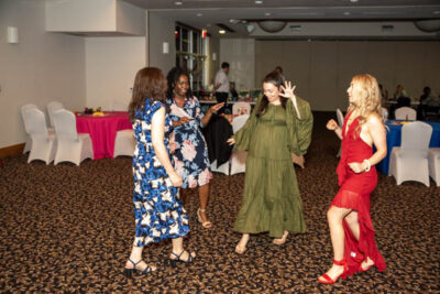 girls dancing at the prom